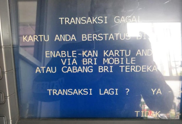 Kartu ATM BRI Disable