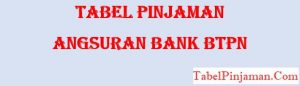 Tabel Pinjaman Bank BTPN Terbaru
