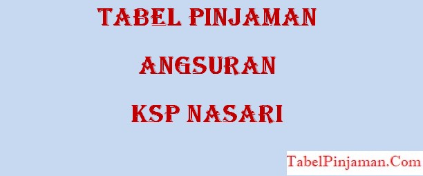 Tabel Angsuran KSP Nasari, Syarat Pinjaman 2022