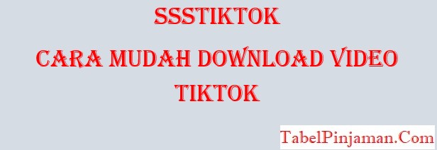 SssTikTok, Cara Download Video TikTok Terbaru 2023