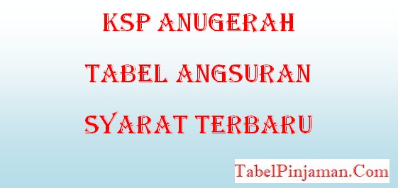 KSP Anugerah Syariah, Syarat dan Tabel Angsuran 2023