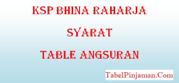 KSP Bhina Raharja, Syarat dan Tabel Angsuran 2023