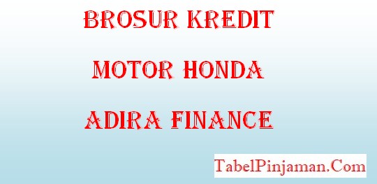 Brosur Kredit Motor Honda Adira Finance 2023