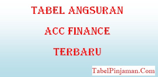 Tabel Angsuran ACC Finance, Syarat dan Bunga Pinjaman 2022