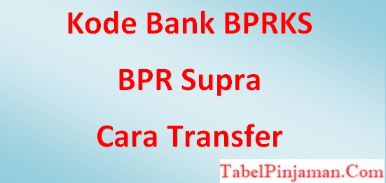 Kode Bank BPRKS, BPR Supra dan Cara Transfer 2023