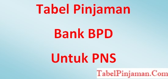 Tabel Pinjaman Bank BPD Untuk PNS, Bunga 2022 ( DIY )