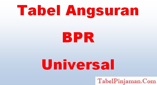BPR Universal Tabel Angsuran, Produk Pinjaman 2022