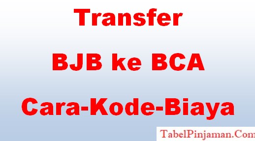 Transfer BJB ke BCA (Kode, Cara dan Biaya) 2022