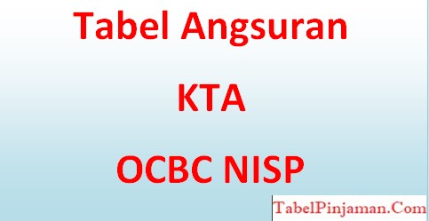 Tabel Angsuran KTA OCBC NISP, Bunga dan Persyaratan 2023